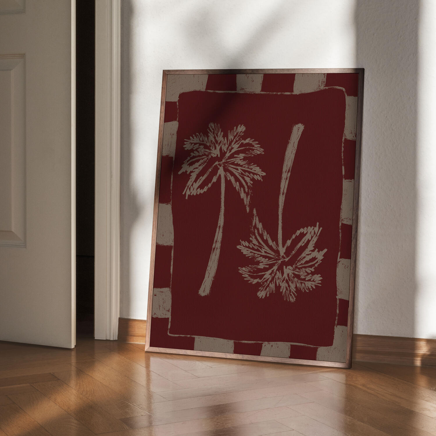 Palm Paradise plakat, rød - 30 x 40 cm